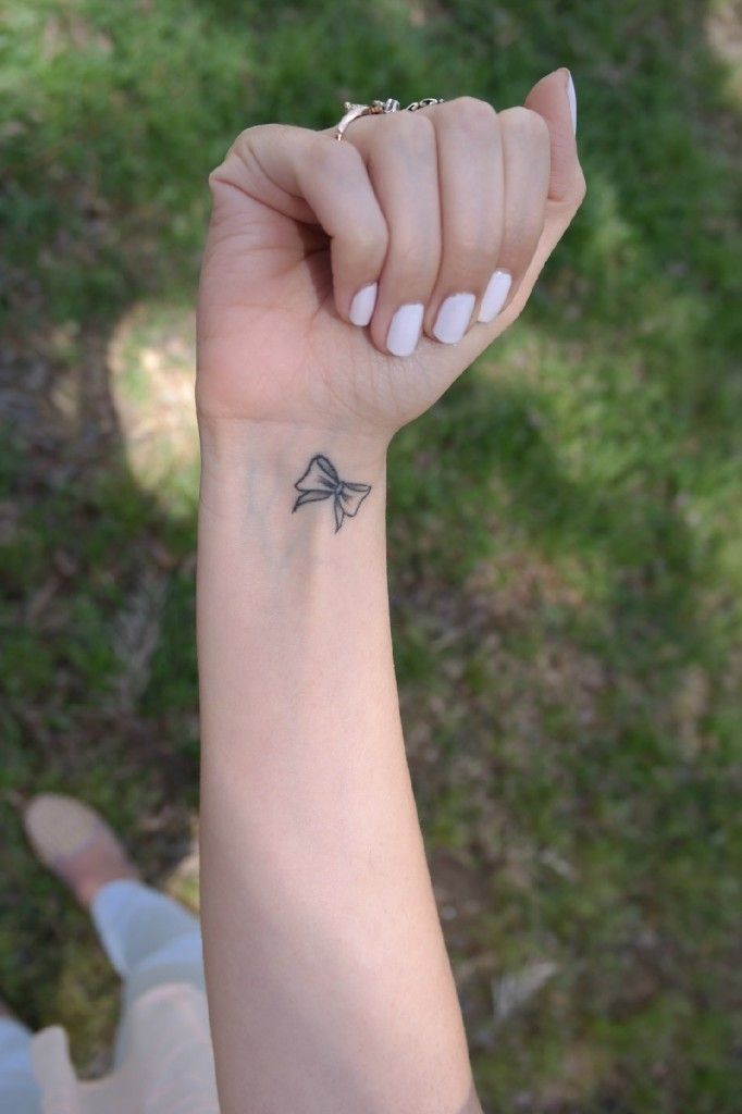 Bow tattoos on foot Tattoo on skin