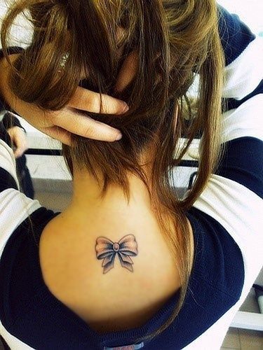 Bow designs for women Tattoo on skin
