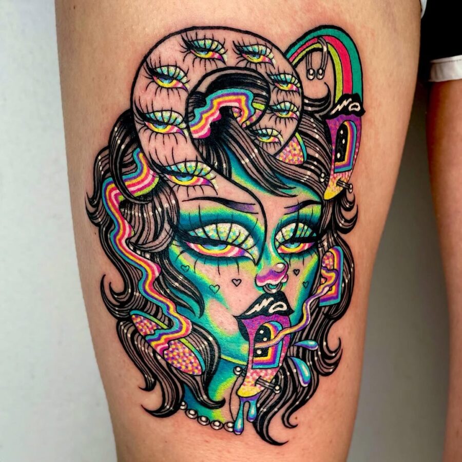 Mesmerizing bright colors and unique designs Tattoo on skin