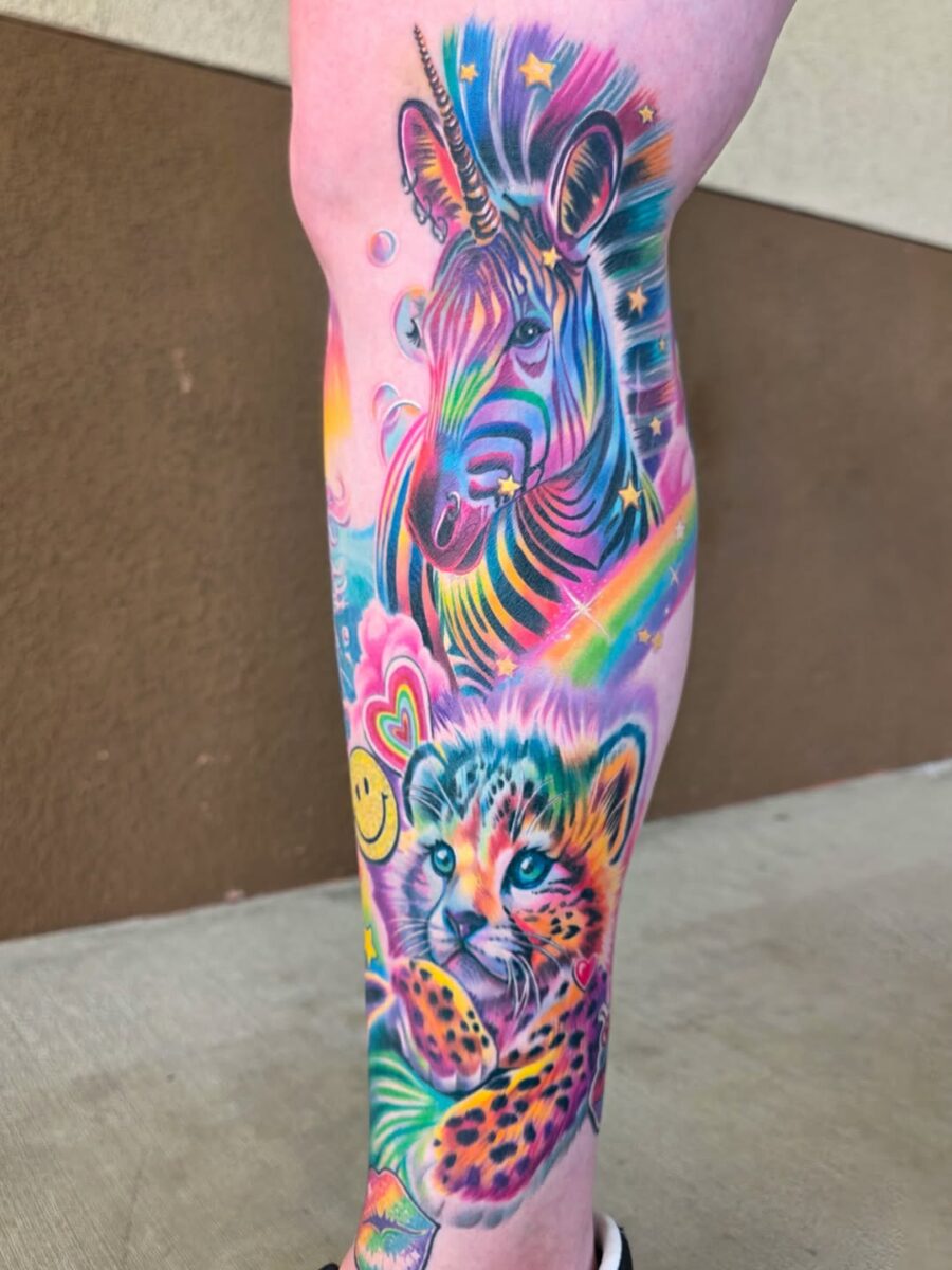 Vibrant and whimsical bright color tattoos Tattoo on skin
