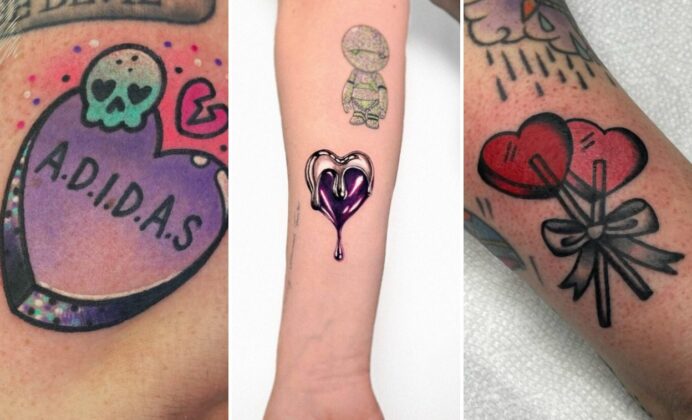 35+ Candy Heart Tattoo Ideas Delivering Sweet Nostalgic Pastel Ink