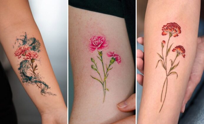 35+ Carnation Tattoo Ideas Blooming With Ruffled Maternal Devotion