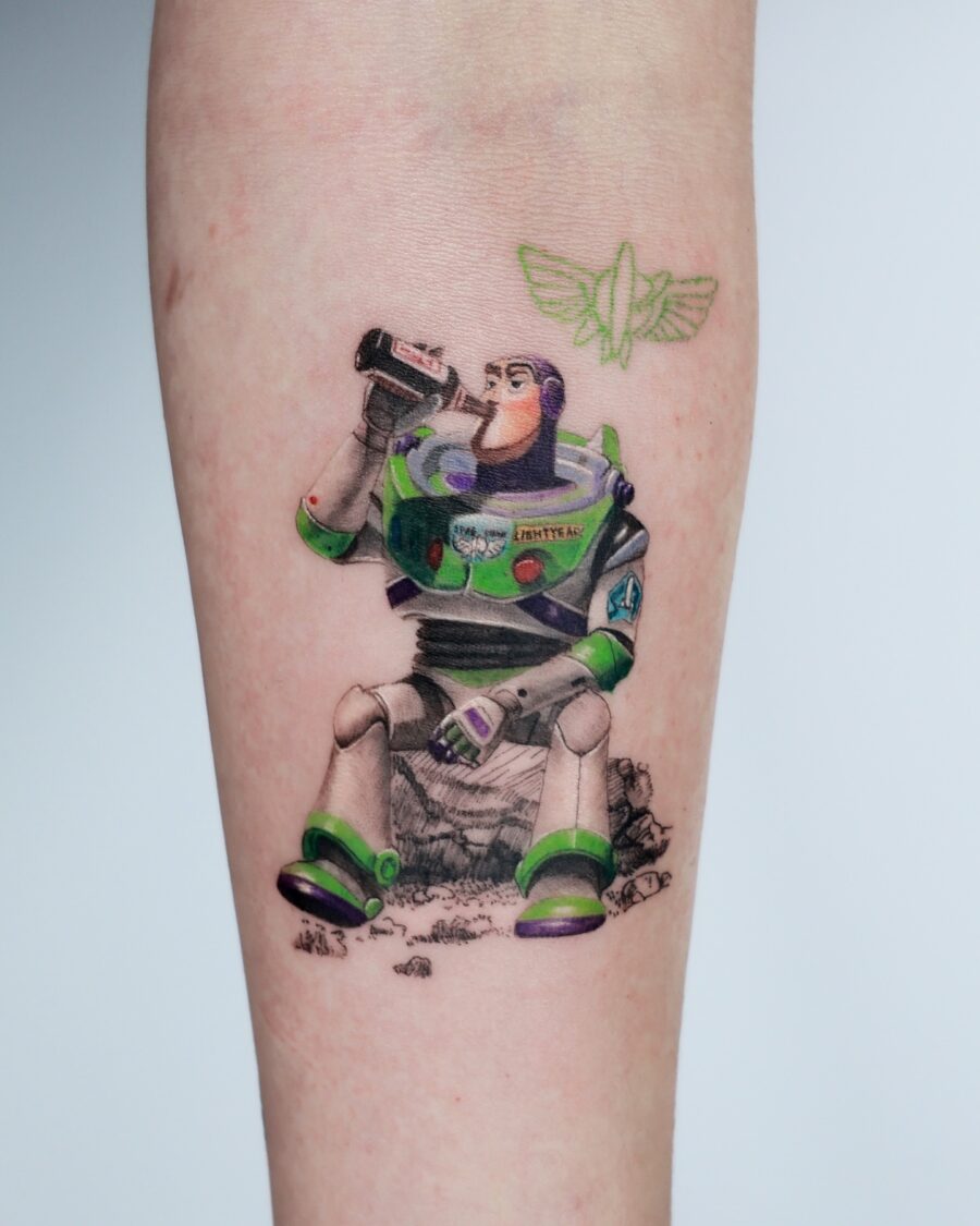 A Tattoo of Whimsical Adventure Tattoo on skin