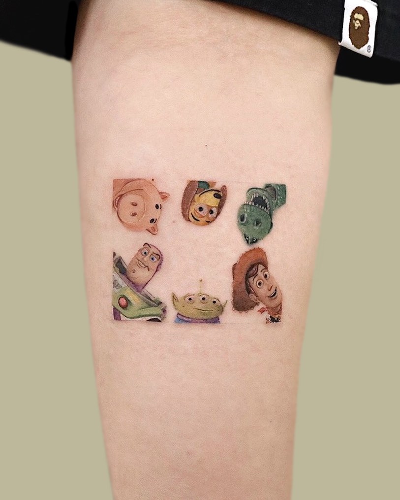 Adorable cartoon character tattoo compilation Tattoo on skin