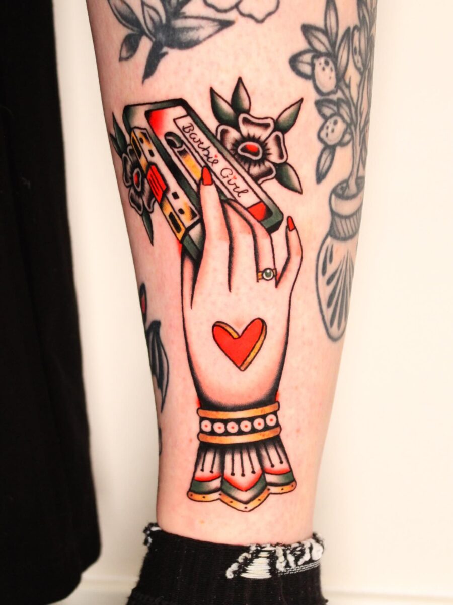 Vintage cassette tape tattoo with a modern twist Tattoo on skin
