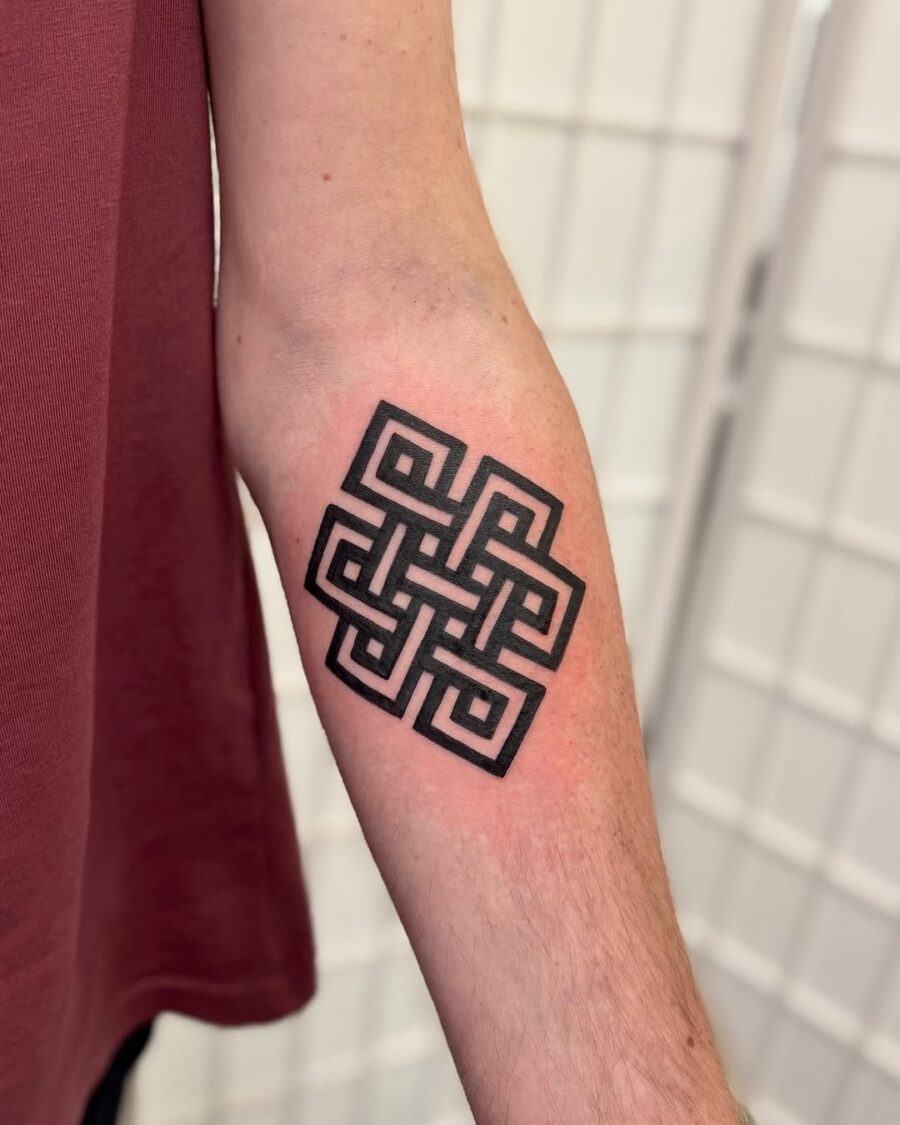 Intricate Celtic knot tattoo exuding timeless elegance Tattoo on skin