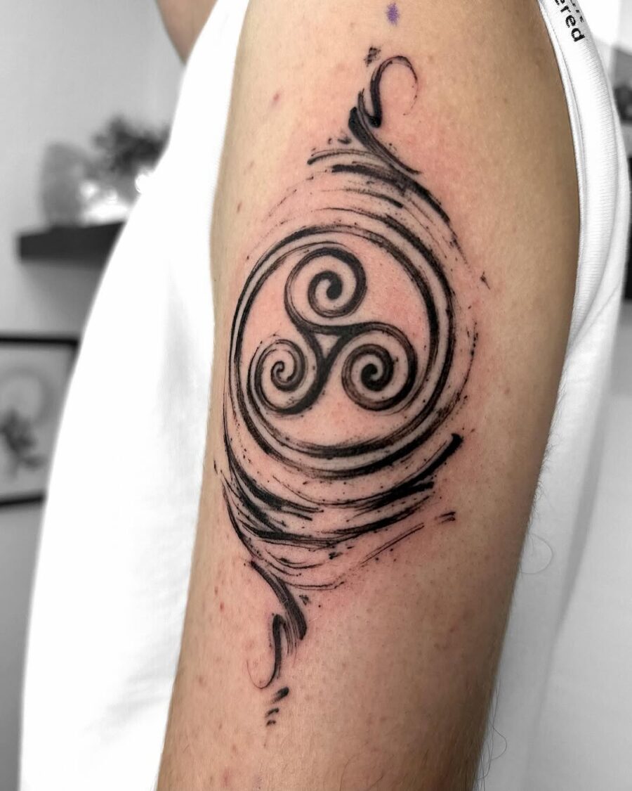 Intricate spirals embody Celtic heritage and symbolism Tattoo on skin
