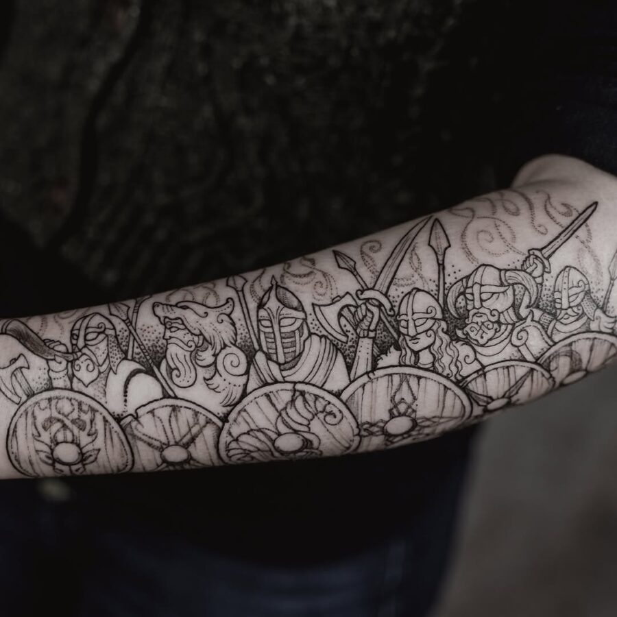 Viking Warriors Tattoo for Bold Statements Tattoo on skin