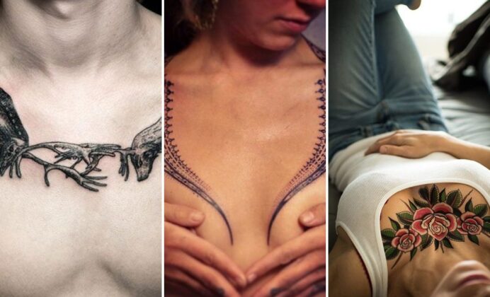 32+ Commanding Chest Tattoo Ideas Spanning Across Symmetrical Anatomy