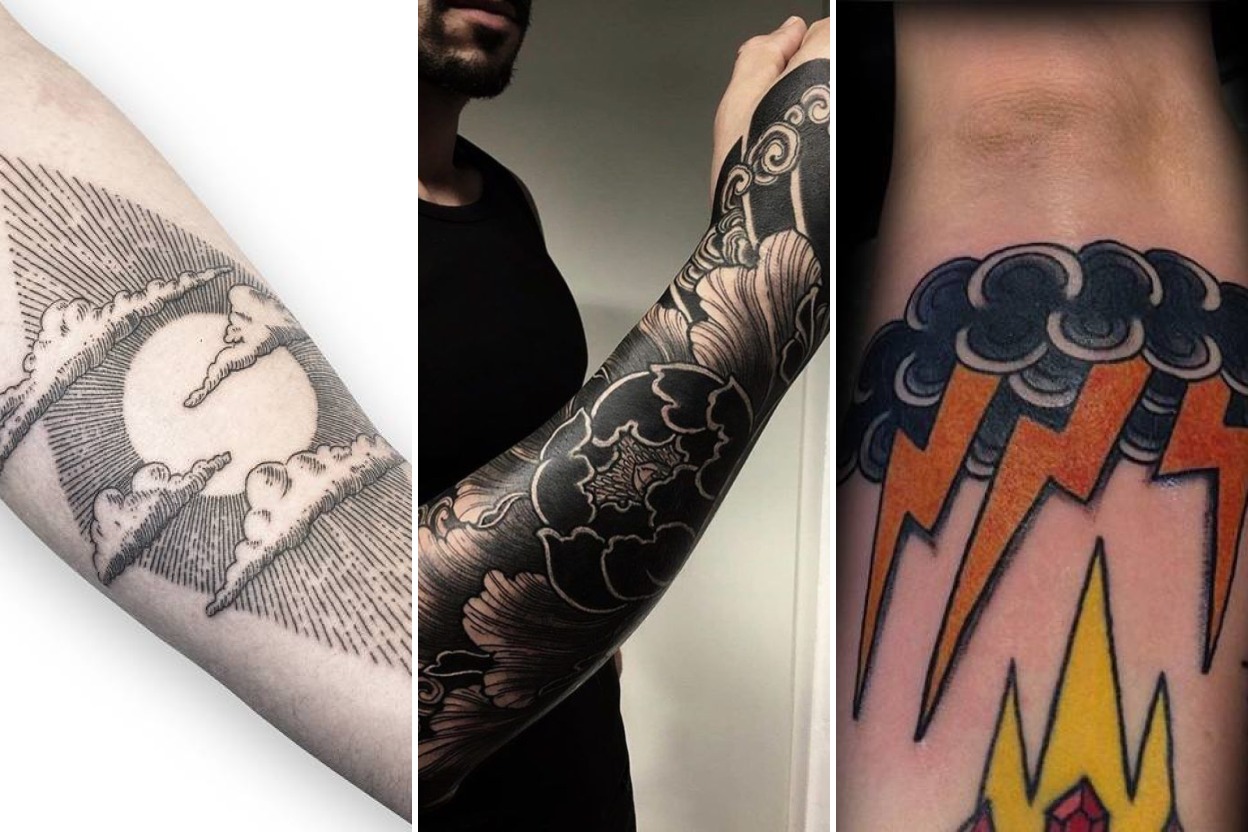 27+ Dreamy Cloud Tattoos Drifting With Ethereal Softness Featured 3-Panel Lookbook Collage