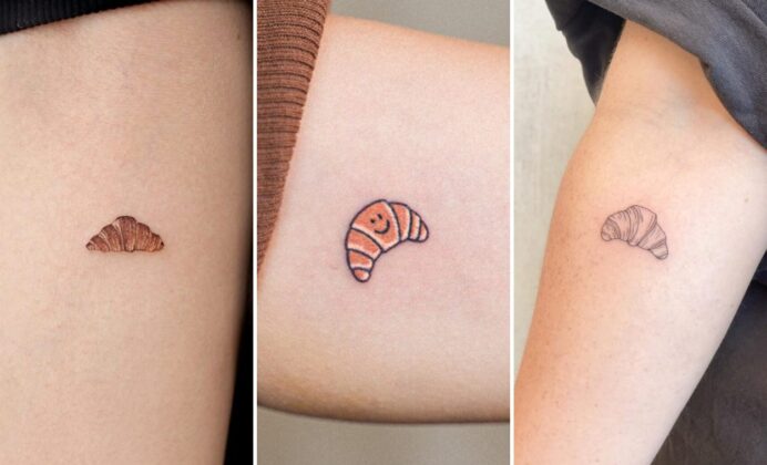 35+ Croissant Tattoo Ideas Celebrating Flaky Parisian Pastry Art