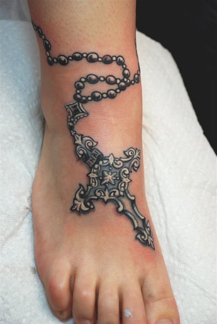 cross tattoo design Tattoo on skin