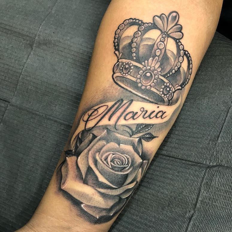 She’s My Queen Promise Ink Tattoo on skin