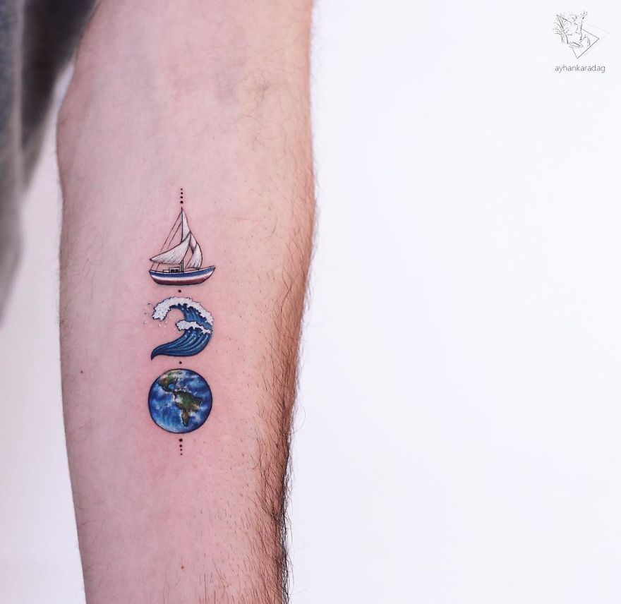 A Ship Isn't Safe in Harbor Tattoo Tattoo on skin