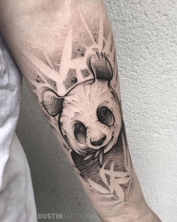 Artsy Panda Sitting in a Tree Small Tattoos cute tattoos