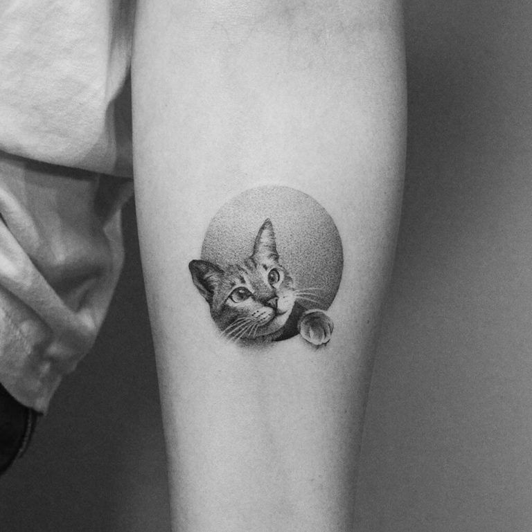Don't Be Afraid of Being the Cat Lady Tattoo on skin