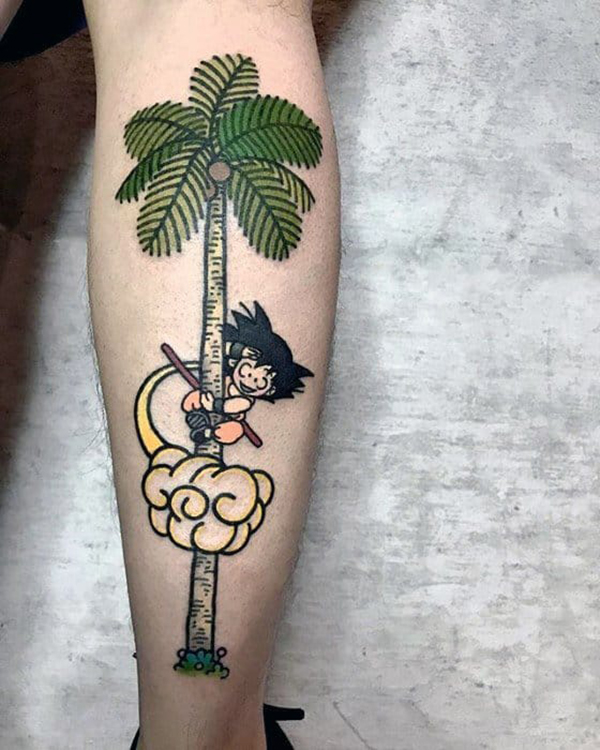 Ninjas in Palm Trees,Oh Yes! Tattoo on skin