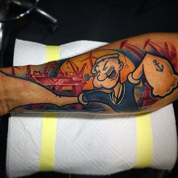The Trendiest Popeye Tattoo For You Small Tattoos Tattoo on skin