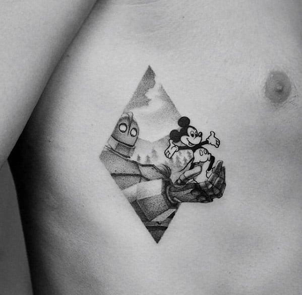 Think Out of the Box with Mickey Mouse Small Tattoos Tattoo on skin