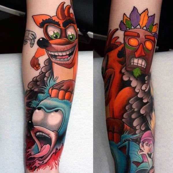 Your Favorite Characters in One Tattoo Tattoo on skin