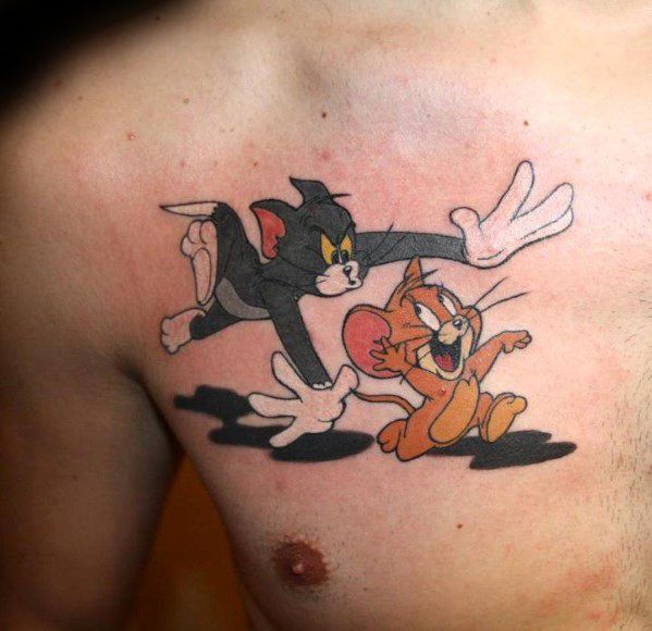 Your Favorite Tom and Jerry Tattoo Tattoo on skin