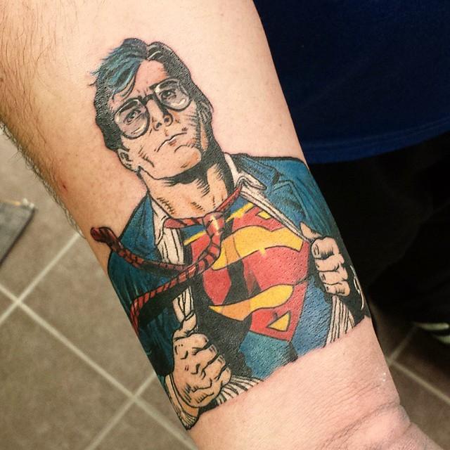 Clark Kent to Superman Tattoos Dc Comic Tattoos Tattoo on skin
