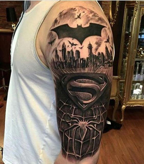 Dc Comics Black Triple Threat Tattoo Design dc comics tattoos