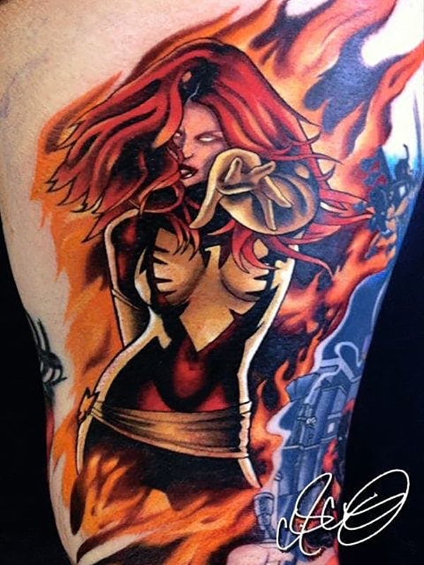 Dc Comics Captivating Dark Phoenix Tattoo Idea Tattoo on skin