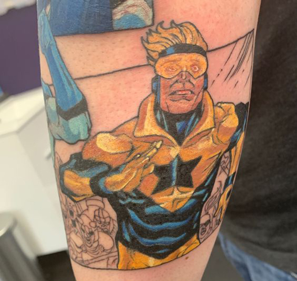 Dc Comics Comic Panel Booster Gold Tattoo Tattoo on skin