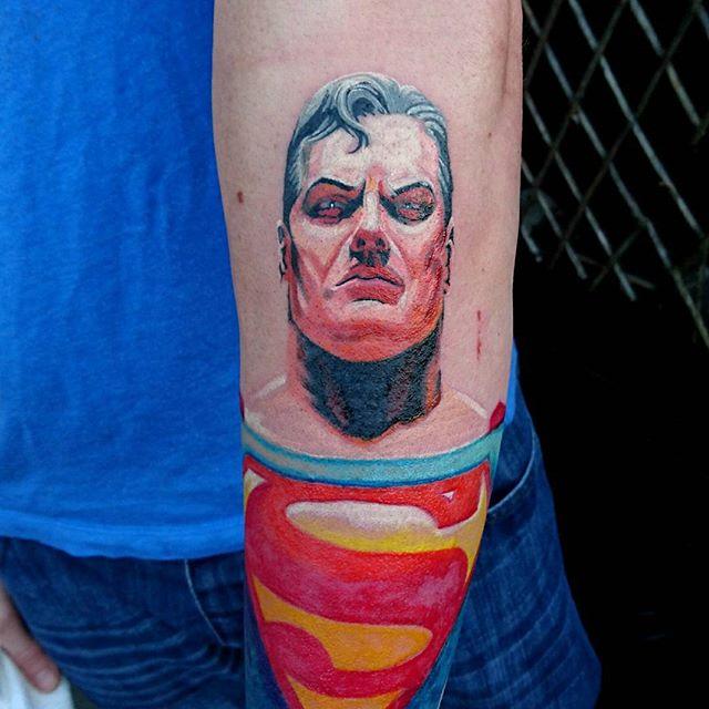 Dc Comics Stoic Superman Arm Tattoo Idea Logo Tattoos Tattoo on skin
