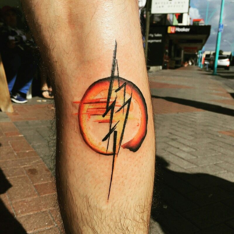 Dc Comics The Flash Abstract Tattoo Idea Logo Tattoos Tattoo on skin
