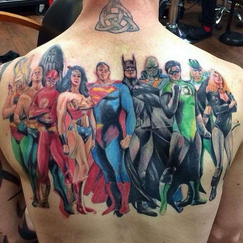 Dc Comics Ultimate DC Comic Character Tattoo Tattoo on skin