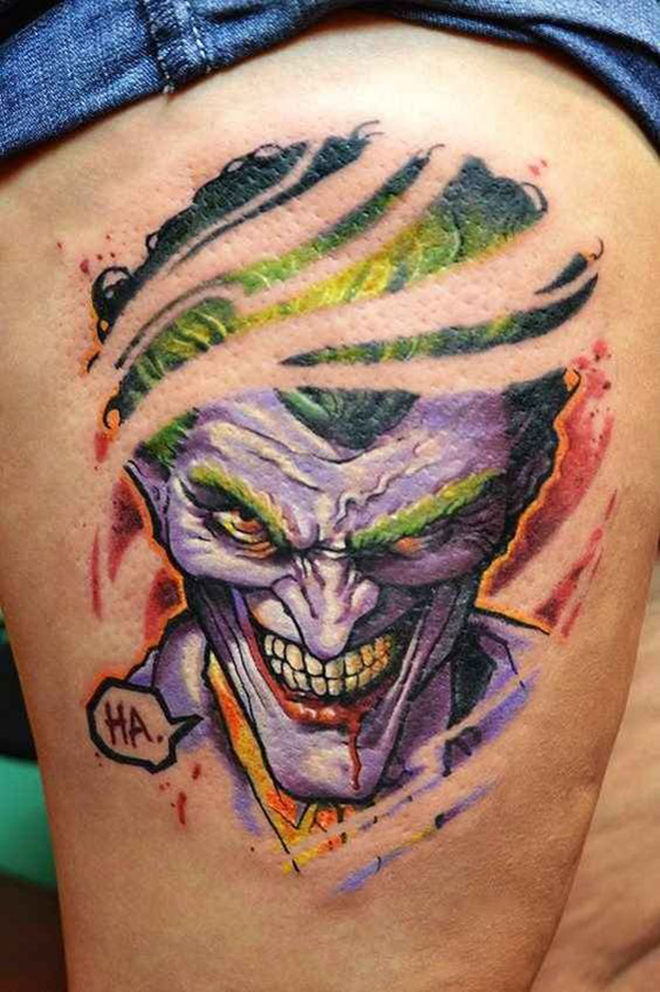 Epic Green & Purple Tattoos Idea Dc Comic Tattoos Tattoo on skin
