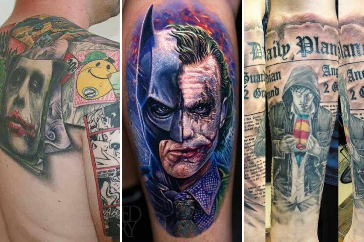 35+ DC Comics Tattoo Ideas Bringing Iconic Superhero Lore to Skin Featured 3-Panel Lookbook Collage