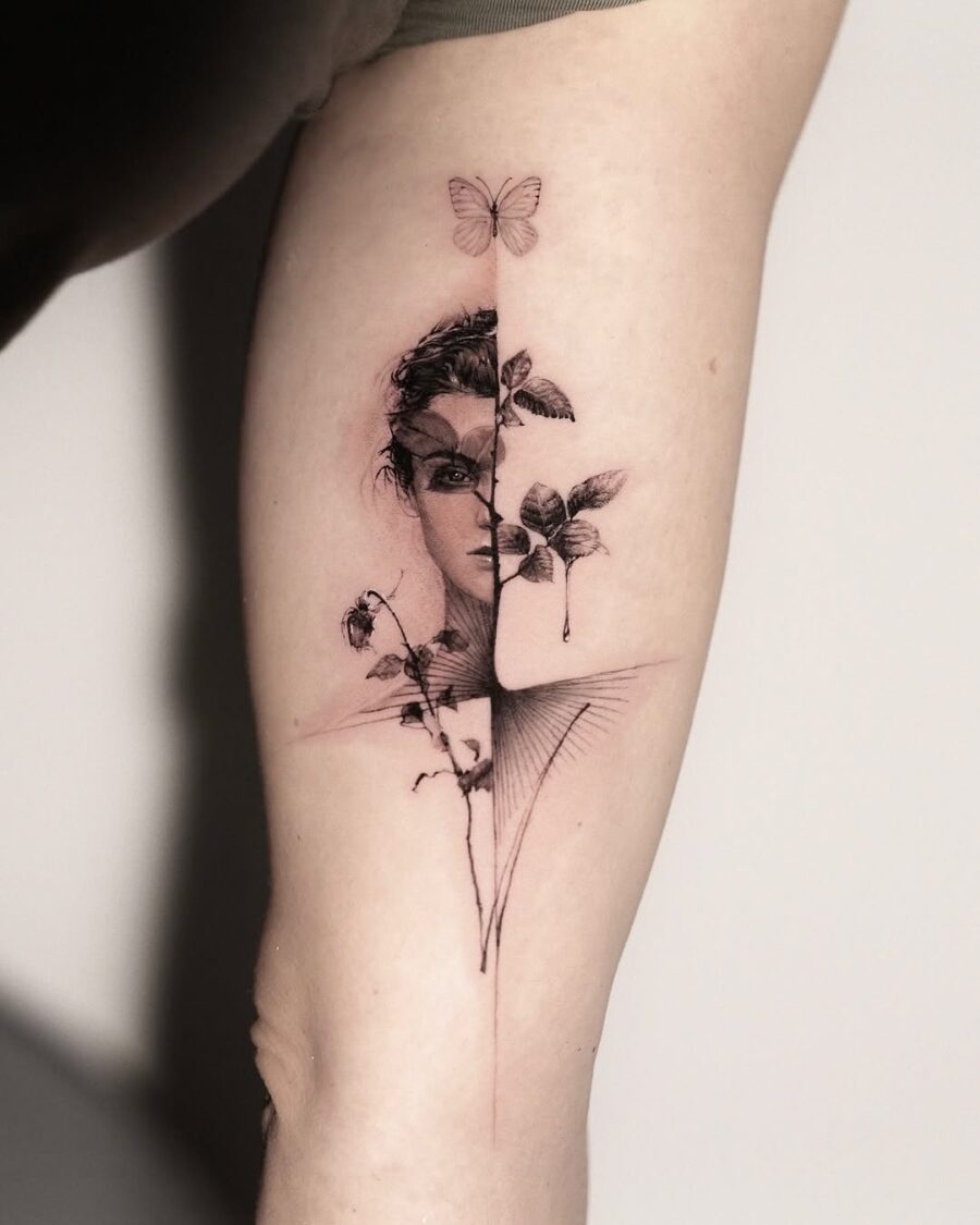 Intricate dead flower tattoo with emotional depth Tattoo on skin
