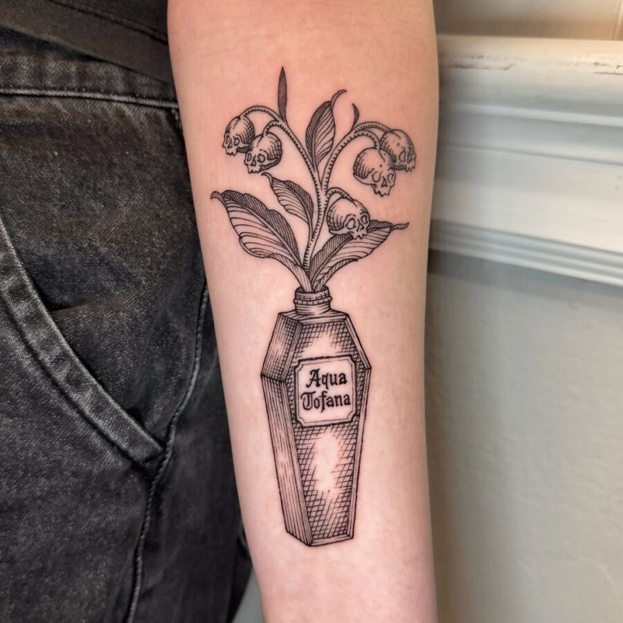 Unique tattoo blending beauty and symbolism Tattoo on skin