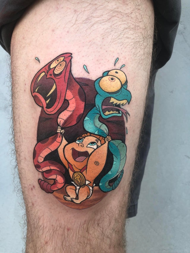 Baby Hercules with Snakes Design Tattoo disney tattoos