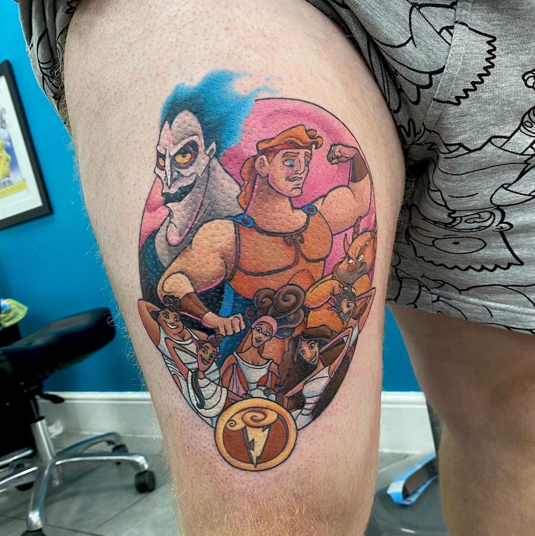 Fierce Hercules and Hades Design for Underdog Story-Lovers Tattoo disney tattoos