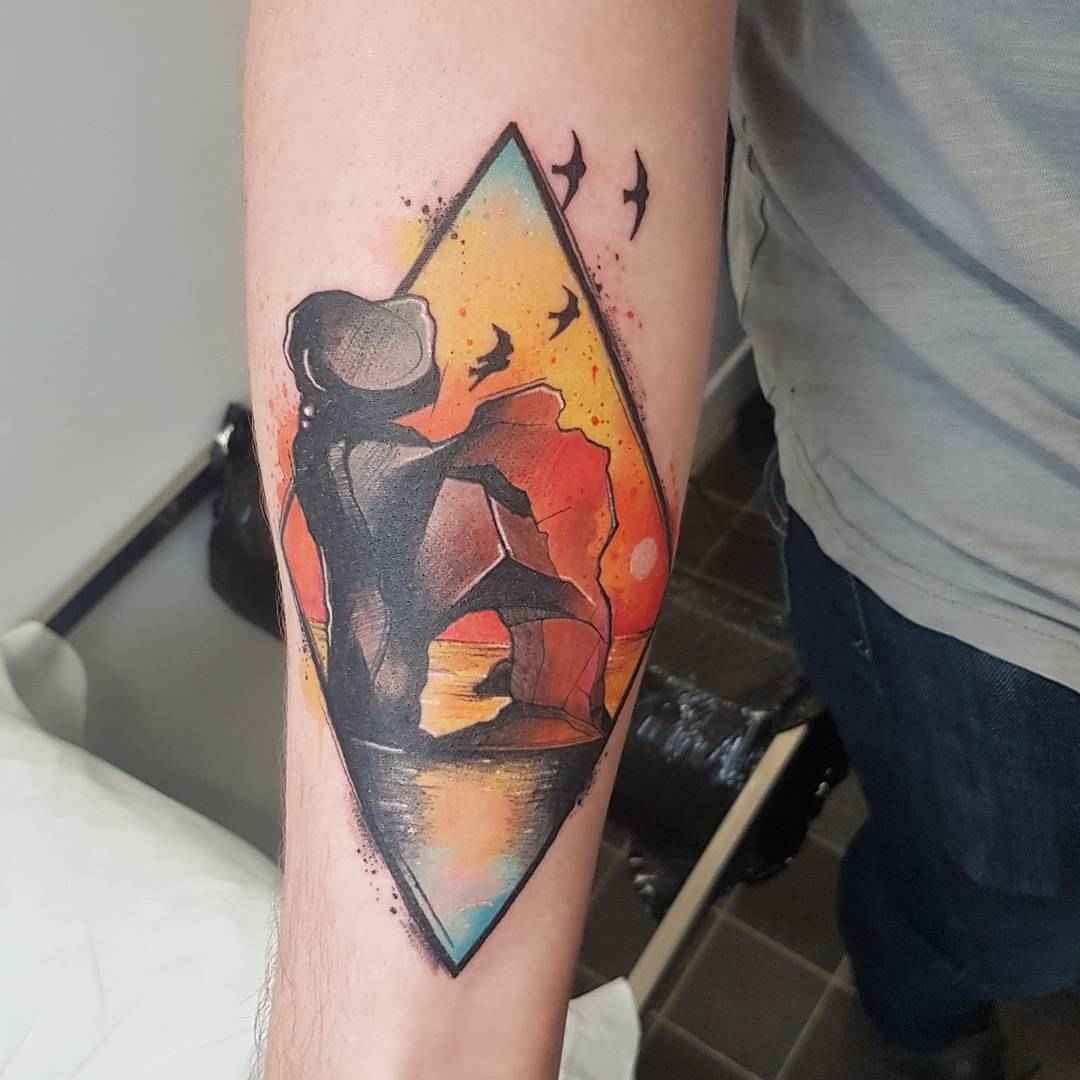 How to Train Your Dragon with Abstract Art Tattoo disney tattoos