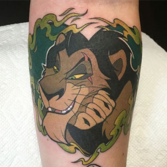 Fierce Scare Tattoo for the Villian in You Disney Tattoos Tattoo on skin