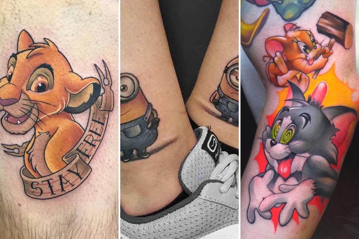 25+ Nostalgic Disney Tattoos That Spark Pure Childhood Wonder Featured 3-Panel Lookbook Collage