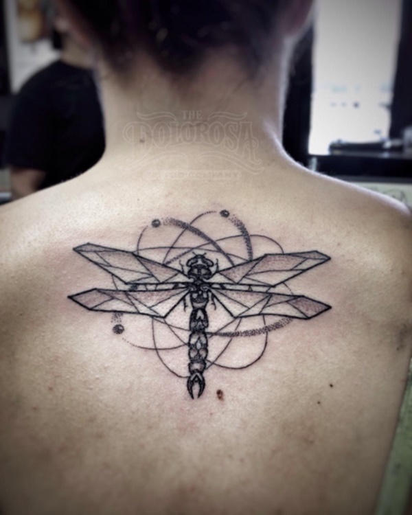 Cosmic Dragonfly Tattoo Design Tattoo on skin