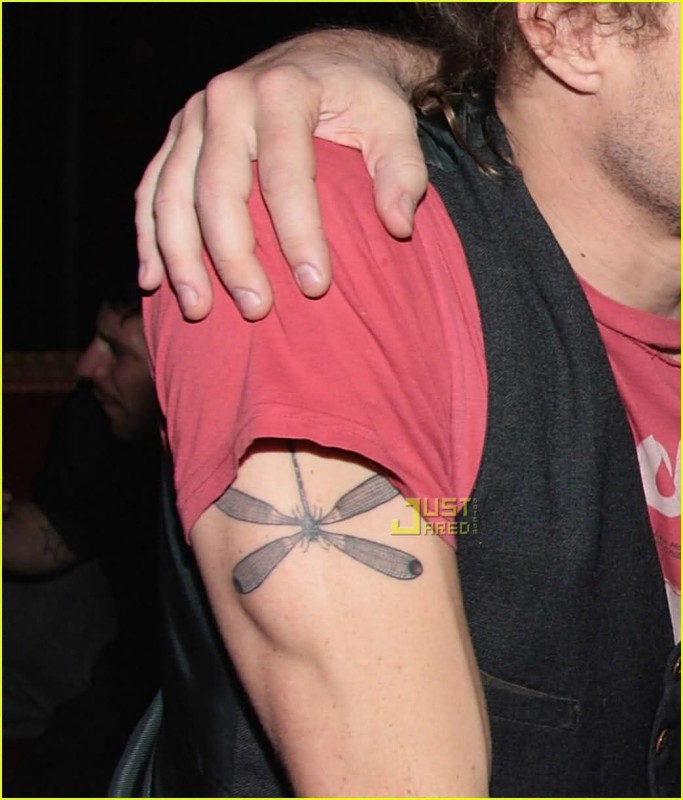 Upside Down Basic Dragonfly Tattoo Design Tattoo on skin