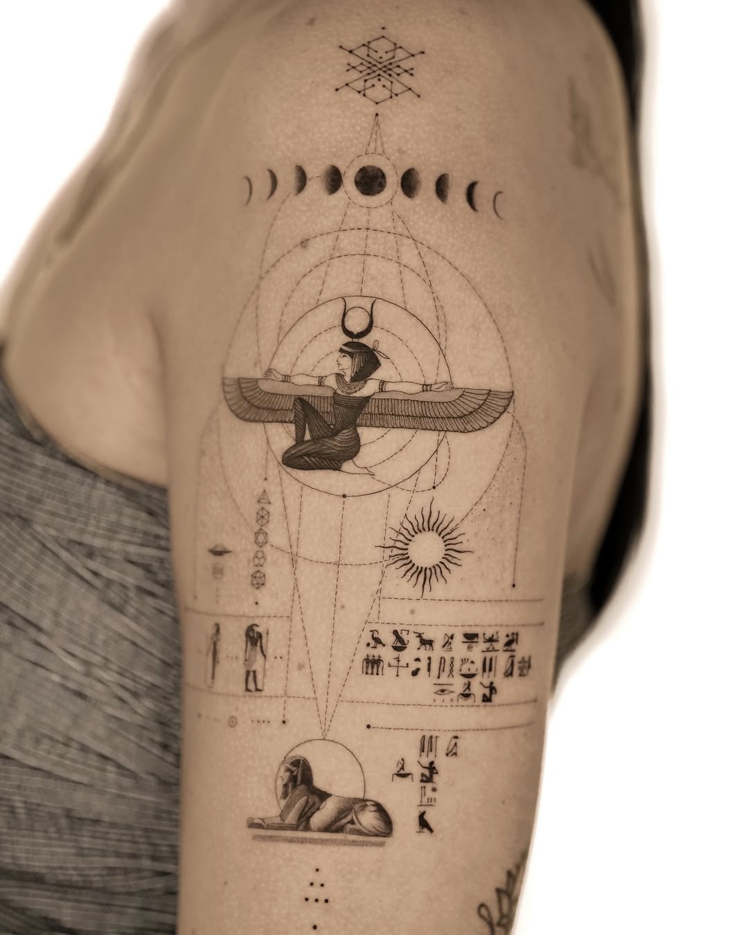 Intricate Egyptian Tattoos with Ancient Symbolism Tattoo on skin