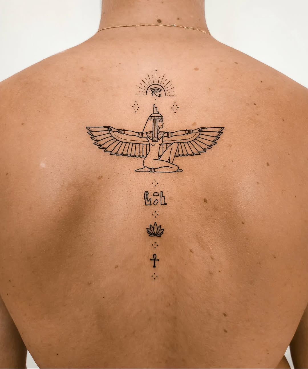 Timeless Egyptian symbolism depicted in stunning ink Tattoo on skin