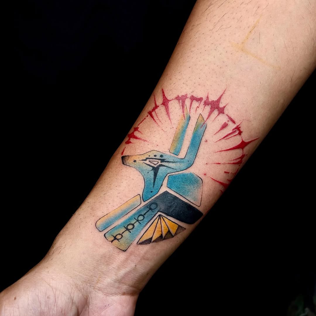 Vibrant Egyptian tattoo showcasing ancient symbolism Tattoo on skin