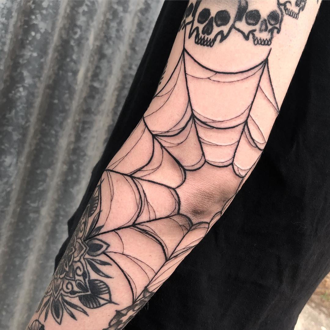 Delicate Around Elbow Tattoo Tattoo on skin
