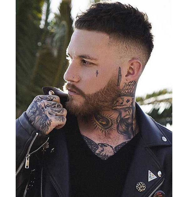 Bullet and Odd Symbol Face Tattoos Tattoo on skin