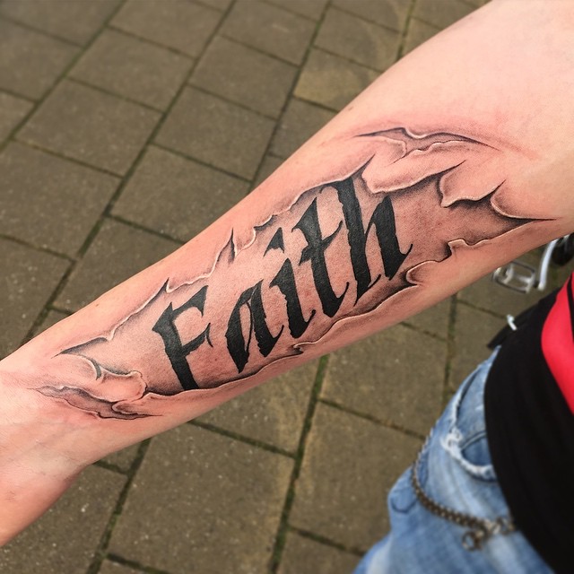 Faith is More Than Skin Deep Faith Tattoo Design Tattoo on skin