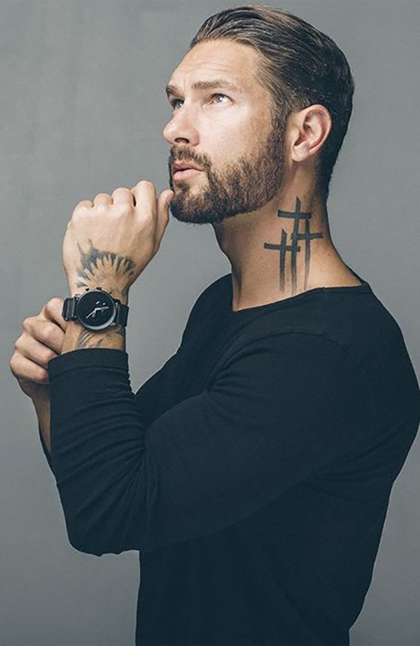 Three Fade to Black Intertwining Crosses Faith Tattoo faith tattoos